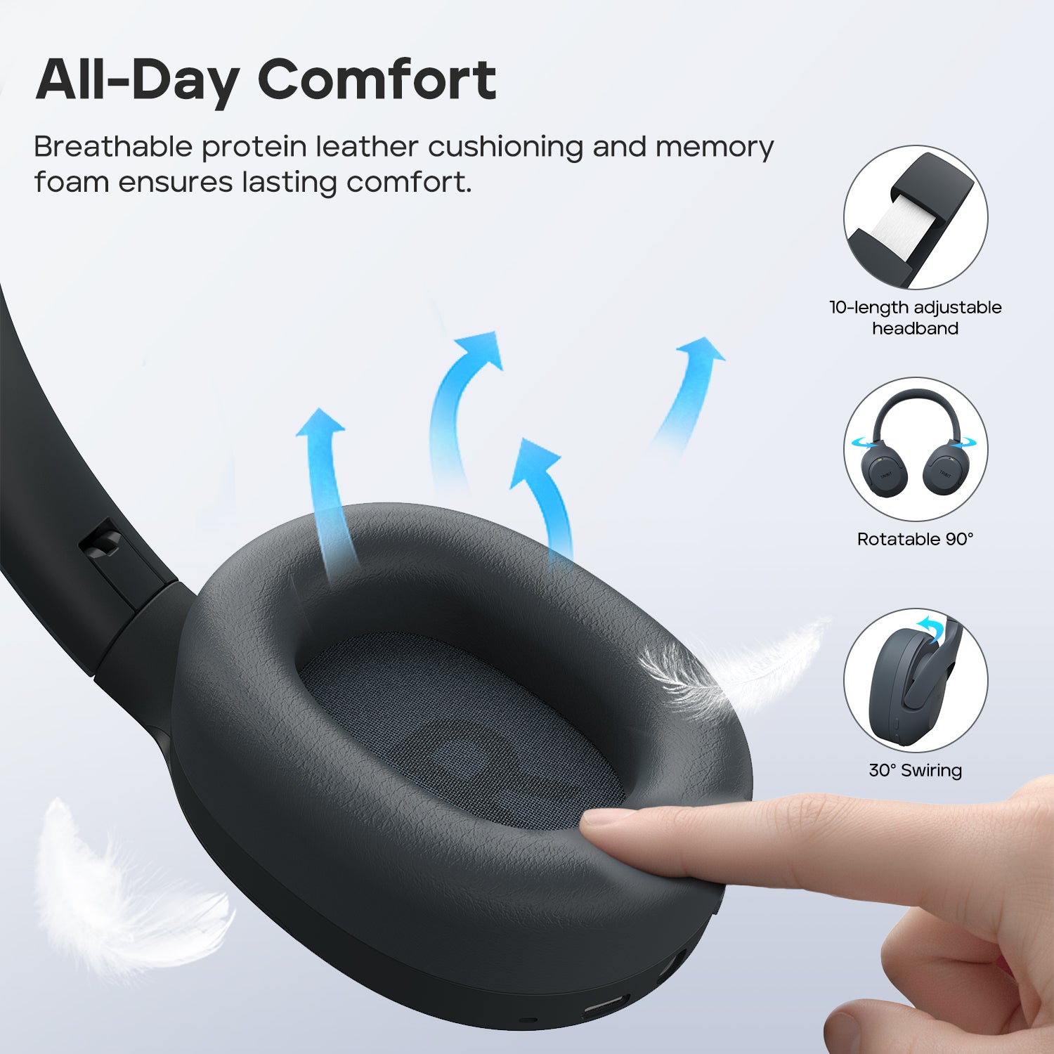 TRIBIT QuietPlus 81 Over-Ear Headphones