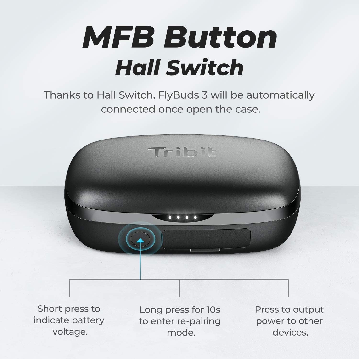 Tribit ワイヤレスイヤホン 充電ケース付き TRIBIT FlyBuds 3 True Wireless Earbuds – Tribit.com