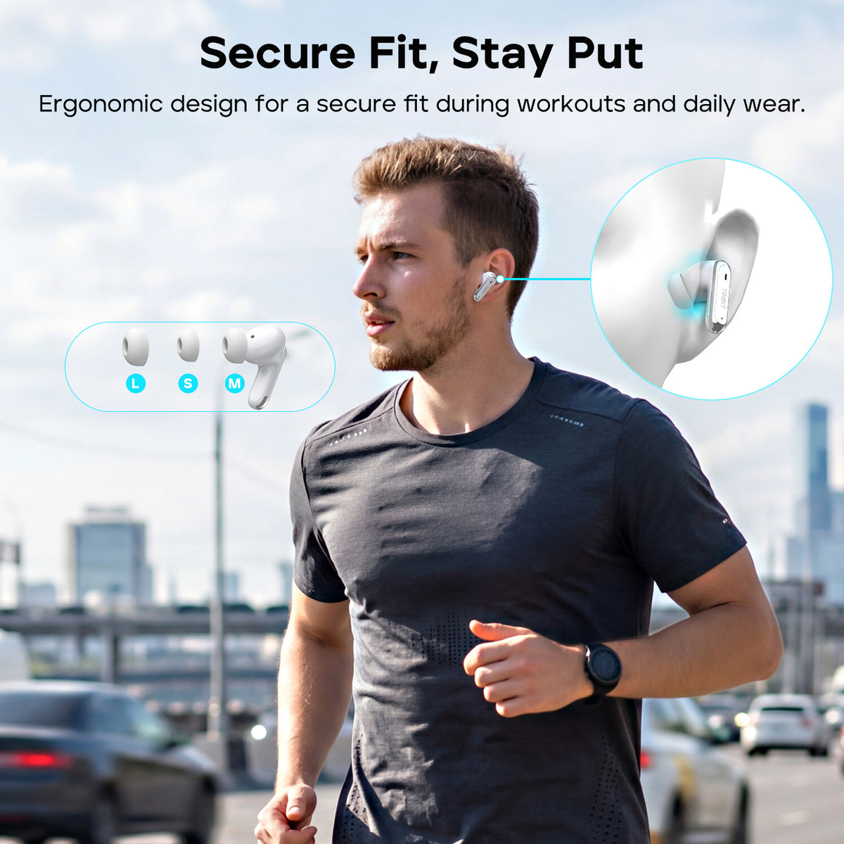 TRIBIT FlyBuds C3 Hybrid ANC True Wireless Earbuds